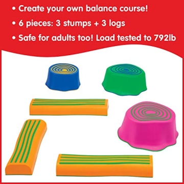 edXeducation Step-a-Trail 6 Piece Obstacle Course for Kids