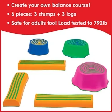 edXeducation Step-a-Trail 6 Piece Obstacle Course for Kids