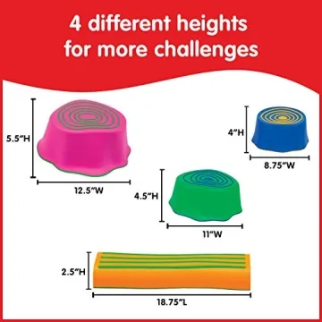 edXeducation Step-a-Trail 6 Piece Obstacle Course for Kids