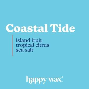 Happy Wax Endless Summer Collection Scented Natural Soy Wax Melts – 6 Total Oz. of Scented Wax Melts, Collection Includes 2oz Bronzed Coconut, 2oz Coastal Tide, and 2oz Pina Colada