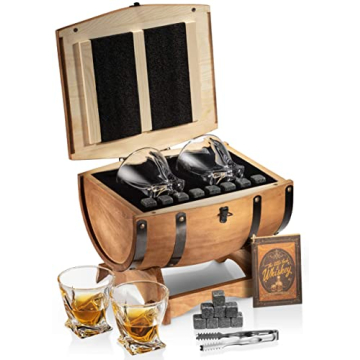ROCKSLY Whiskey Stones Gift Set for Men with Glasses