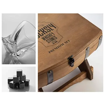 ROCKSLY Whiskey Stones Gift Set for Men with Glasses
