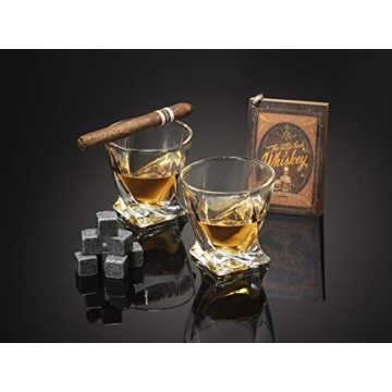 ROCKSLY Whiskey Stones Gift Set for Men with Glasses