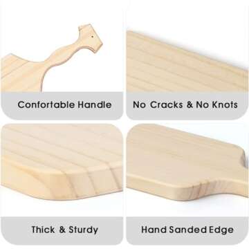 FameFame Sorority Paddle 2 Pack | Solid 15 Inch Unfinished Wooden Paddles for Greek Life