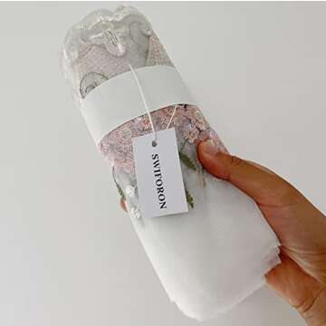 Vintage Floral Lace Trim Ribbon, 7inch Width Embroidered Sewing Lace Trim for DIY Craft, Wedding/Bridal Decoration, Home Decoration, 5 Yards