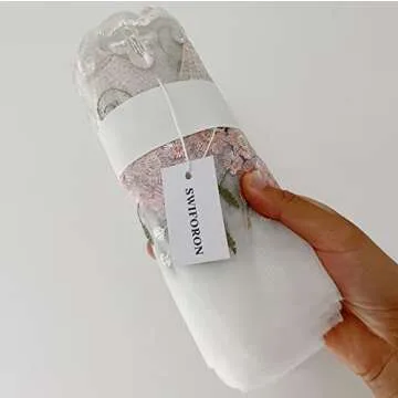 Vintage Floral Lace Trim Ribbon, 7inch Width Embroidered Sewing Lace Trim for DIY Craft, Wedding/Bridal Decoration, Home Decoration, 5 Yards