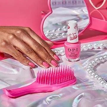 OPI Nail Lacquer, Opaque Crème Finish Pink Nail Polish, Up to 7 Days of Wear, Chip Resistant & Fast Drying, 3 Barbie Limited Edition Collection, Hi Barbie!, 0.5 fl oz