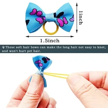 Fashionable 300pcs Small Dog Hair Bows for Grooming
