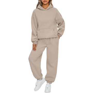 AUTOMET Women's Stylish & Cozy Oversized Two Piece Sweatsuit Set