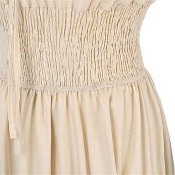 Zhitunemi Renaissance Costumes Women Medieval Chemise Dress Under Dress Peasant Irish Beige L