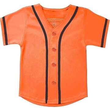 SPTEHW Kids Baseball Jersey Button Down Hip Hop T Shirts Personalized Softball Jersey for Boys Girls...