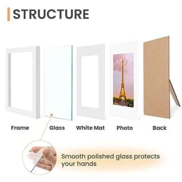 Upsimples 11x14 Picture Frame Set for Wall or Tabletop