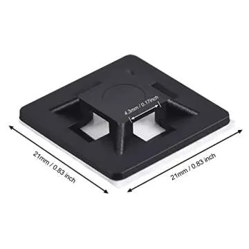 Hicarer 100 Pack Adhesive Cable Management Clips