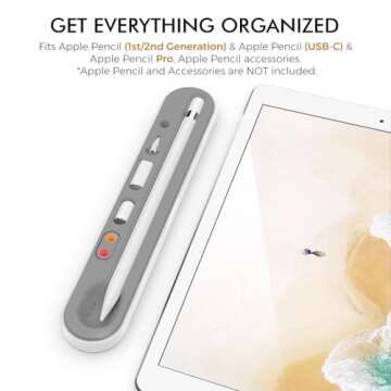 AHASTYLE Compact Carrying Case Holder for Apple Pencil Pro, Apple Pencil (USB-C), Apple Pencil 1st /...