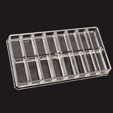 Eyeshadow Organizer, Alotpower Acrylic Cosmetic Makeup Organizer Beauty Care Holder for Compact Eyeshadow, 16 Spaces Storage