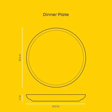 JoyJolt Mesa Stoneware Dinnerware Set, 18-Piece Plates and Bowls Sets, Includes Dinner Plates Salad Plates and Cereal and Soup Bowls, Modern Farmhouse Matte Black Dish Set for 6