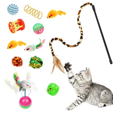Malier Cat Tunnel with Toys for Kittens and Cats