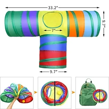 Malier Cat Tunnel with Toys for Kittens and Cats