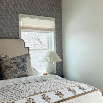 TWOPAGES Cordless Roman Shades - Custom Room Darkening Blinds, Ivory White