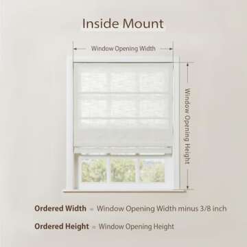 TWOPAGES Cordless Roman Shades - Custom Made Window Blinds