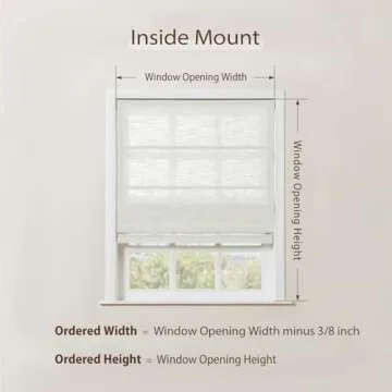 TWOPAGES Cordless Roman Shades - Custom Made Window Blinds