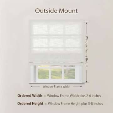 TWOPAGES Cordless Roman Shades - Custom Made Window Blinds