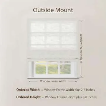 TWOPAGES Cordless Roman Shades - Custom Made Window Blinds