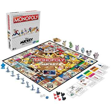 Monopoly Disney Mickey and Friends Board Game for Ages 8+