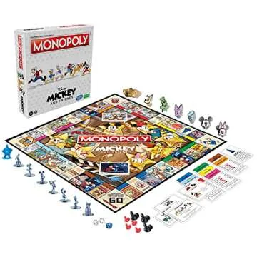 Monopoly Disney Mickey and Friends Board Game for Ages 8+