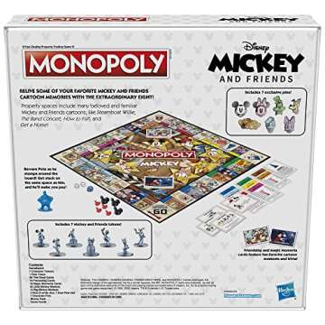 Monopoly Disney Mickey and Friends Board Game for Ages 8+