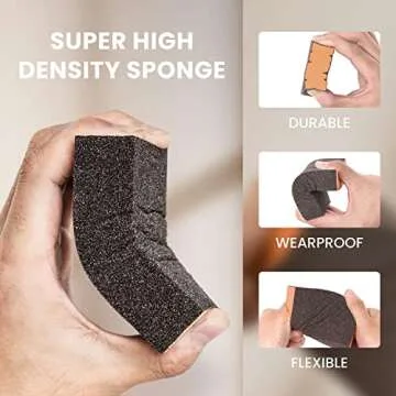 YOUNGTEC 12 Pack Sanding Sponge, Coarse & Fine Sanding Sponges in 60/80/120/180/220 Grit Assortment Washable and Reusable