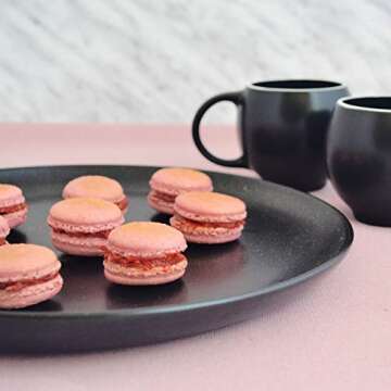 Maia Ming Designs | EVA Serving Platter | Black Matte Stoneware | Modern Tea Tray with Ergonomic Rim | Inspired by Eva Zeisel | Design Award