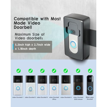 COOLWUFAN Anti-Theft Doorbell Mount for Video Doorbells