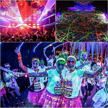 LANFU 2 Pack 10w LED Black Light Blacklight for Fluorescent Neon Glow in The Dark High Power LED Flood Light IP65 with Plug for Party Birthday,Bar,Party Supplies,Neon Glow,Aquarium,Night Club