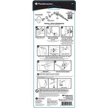 Fluidmaster 640 Universal Toilet Tank Flush Lever - White Plastic