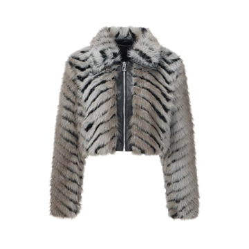 Bellivera Faux Fur Leather Jacket for Women - Stylish & Warm