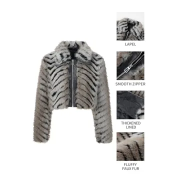 Bellivera Faux Fur Leather Jacket for Women - Stylish & Warm