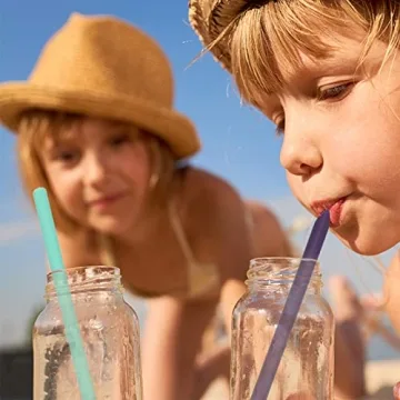 Senneny Silicone Straws Set of 12 - Eco-Friendly and BPA Free