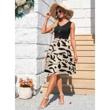 MOLERANI Women Summer Midi Sundress with Pockets