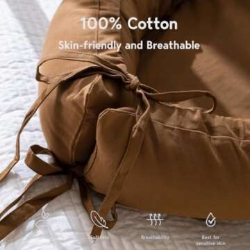 CooCooBaby Infant Lounger, Baby Nest Cover for Baby Girls & Boys, Newborn Essentials for Baby 0-12 Months, 100% Cotton Breathable, Portable Travel Bed (Brown, Cotton)