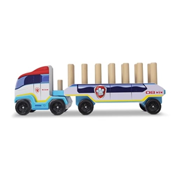 Melissa & Doug PAW Patrol Wooden ABC Block Truck (33 Pieces) - Sort And Stack Toys, Alphabet Blocks For Toddlers, Vehicle Toys For Kids Ages 3+, 34.93 cm x 17.78 cm x 10.03 cm