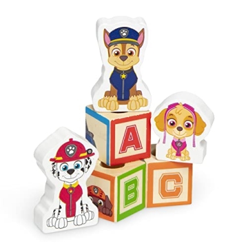 Melissa & Doug PAW Patrol Wooden ABC Block Truck (33 Pieces) - Sort And Stack Toys, Alphabet Blocks For Toddlers, Vehicle Toys For Kids Ages 3+, 34.93 cm x 17.78 cm x 10.03 cm