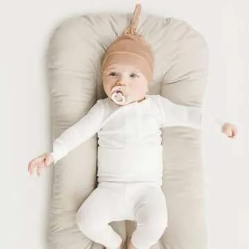 Soft Newborn Baby Hats Set Adjustable Knot Beanie 6 Pack