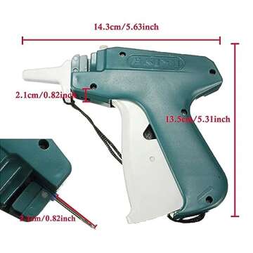 Winnerbe Clothes Price Label Tagging Gun - 1000 Fasteners & 5 Needles Included