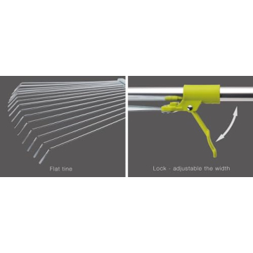 MLTOOLS Adjustable Garden Leaf Rake | 64-inch Expandable