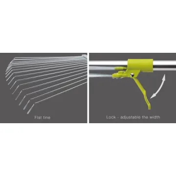 MLTOOLS Adjustable Garden Leaf Rake | 64-inch Expandable