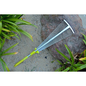 MLTOOLS Adjustable Garden Leaf Rake | 64-inch Expandable