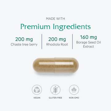 Vitanica FemRebalance, Hormone Balance Support for Women, Vegan, 60 Capsules