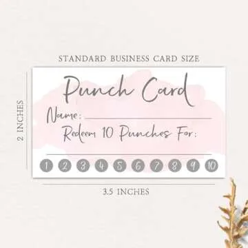 50 Reward Punch Cards for Customer Loyalty Programs