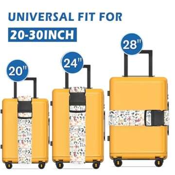 Luggitime Luggage Straps - Colorful, Adjustable, Quick-Release for Optimal Travel